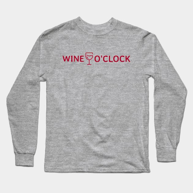 Wine O'Clock Long Sleeve T-Shirt by KLANG